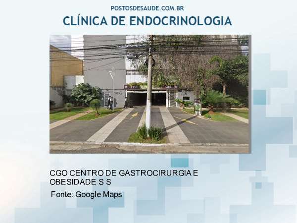 Imagem personalizada com base no google maps da clínica CGO CENTRO DE GASTROCIRURGIA E OBESIDADE