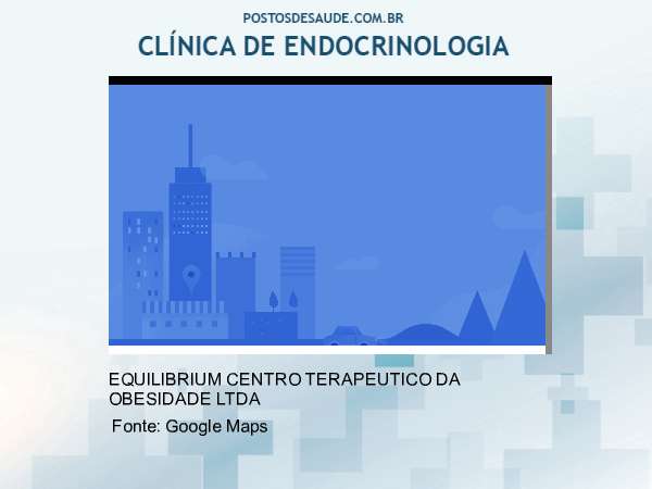 Imagem personalizada com base no google maps da clínica EQUILIBRIUM CENTRO TERAPEUTICO DA OBESIDADE LTDA