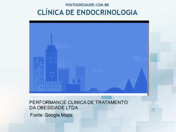 Imagem personalizada com base no google maps da clínica PERFORMANCE