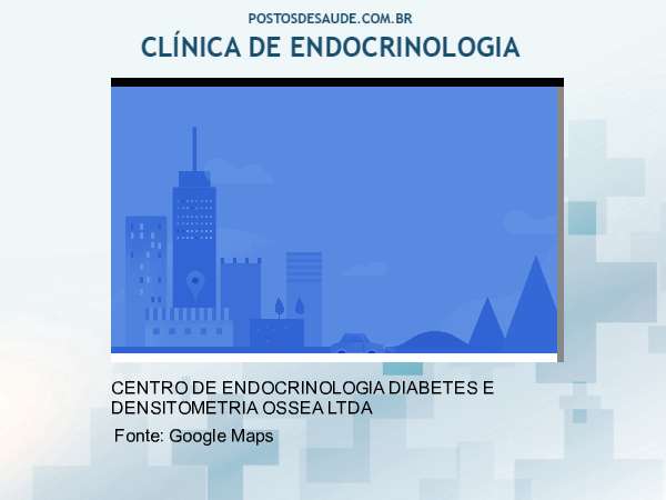 Imagem personalizada com base no google maps da clínica CENTRO DE ENDOCRINOLOGIA DIABETES E DENSITOMETRIA OSSEA LTDA