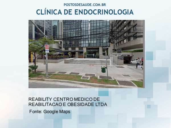 Imagem personalizada com base no google maps da clínica REABILITY