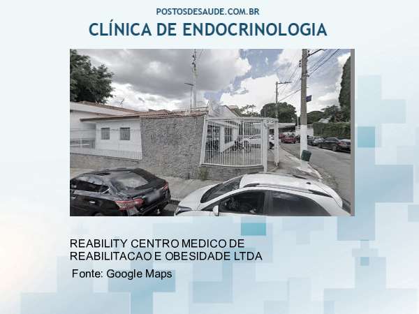 Imagem personalizada com base no google maps da clínica REABILITY CENTRO MEDICO