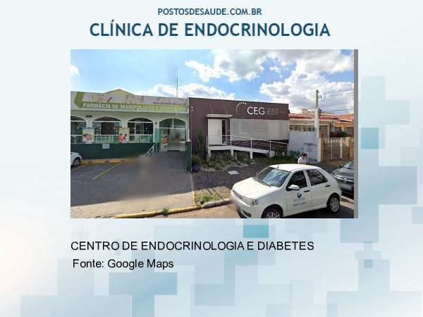 Imagem personalizada com base no google maps da clínica CENTRO DE ENDOCRINOLOGIA E DIABETES