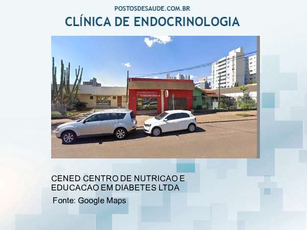 Imagem personalizada com base no google maps da clínica CENED CENTRO DE NUTRICAO E EDUCACAO EM DIABETES