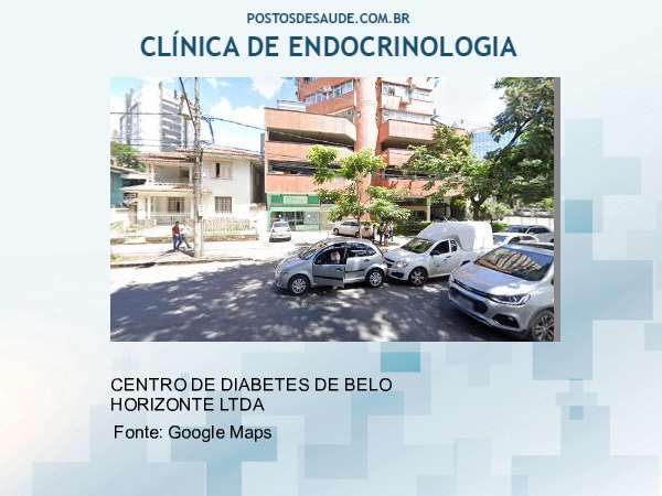 Imagem personalizada com base no google maps da clínica CENTRO DE DIABETES DE BELO HORIZONTE LTDA