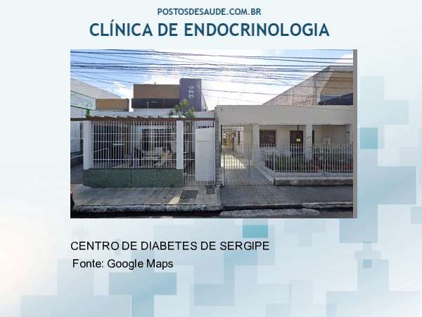 Imagem personalizada com base no google maps da clínica CENTRO DE DIABETES DE SERGIPE LTDA