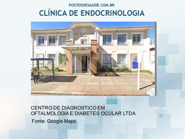 Imagem personalizada com base no google maps da clínica CENTRO DE DIAGNOSTICO EM OFTALMOLOGIA E DIABETES OCULAR LTDA