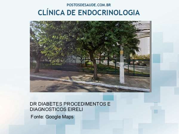 Imagem personalizada com base no google maps da clínica DR DIABETES PROCEDIMENTOS E DIAGNOSTICOS