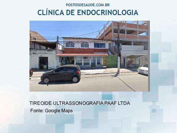 Imagem personalizada com base no google maps da clínica TIREOIDE ULTRASSONOGRAFIA PAAF LTDA