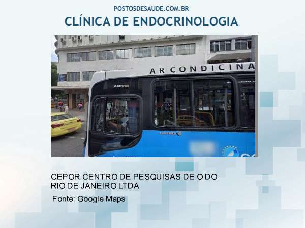 Imagem personalizada com base no google maps da clínica CEPOR CENTRO DE PESQUISA DE OSTEOPOROSE TIJUCA