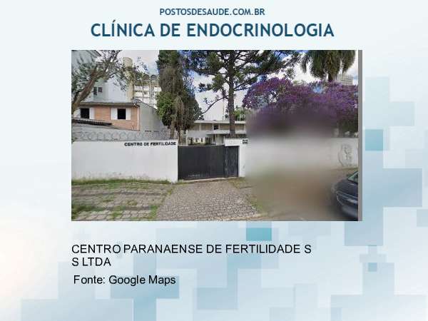 Imagem personalizada com base no google maps da clínica CENTRO PARANAENSE DE FERTILIDADE