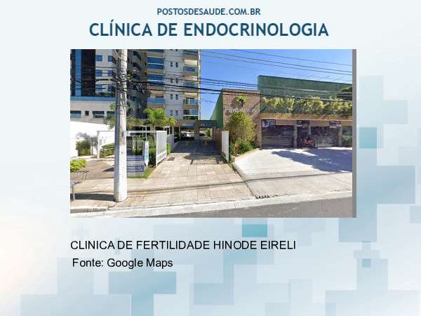 Imagem personalizada com base no google maps da clínica CLINICA DE FERTILIDADE HINODE